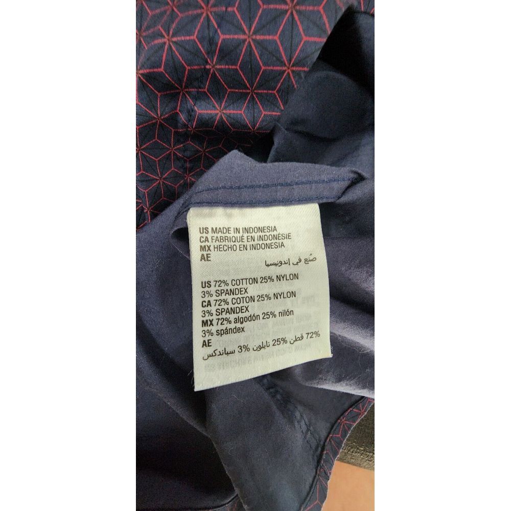 Alfani Mens Blue Red Collared Long Sleeve Slim Fit Button Up Shirt Size Large - Picture 7 of 7
